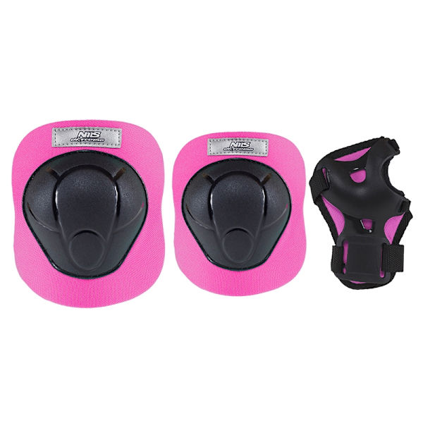 Skyddsutrustning, storlek S, svart-rosa