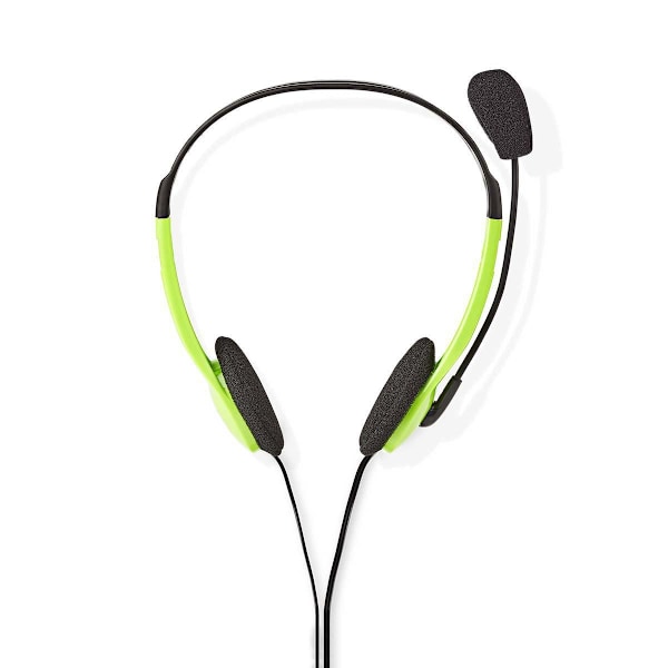 PC-headset | On-Ear | Stereo | 2x 3.5 mm | Fold-Away Mikrofon | Grøn