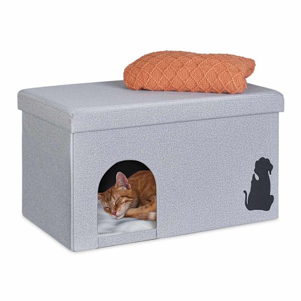 Kattgrotta med lock