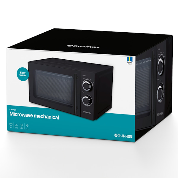 Mikrobølgeovn 20L 700W MW211 Sort
