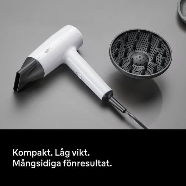 Hårtork 1800W, 3 värme- och hastighetsinställningar, Diffusor