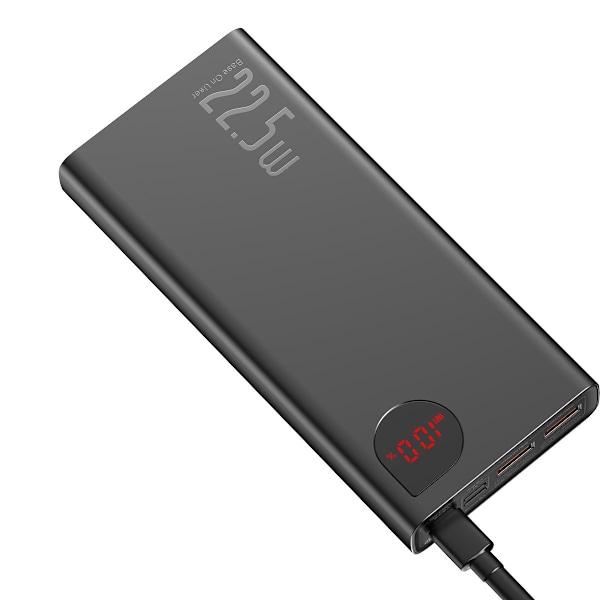 Adaman Powerbank pikalatauksella 20000mAh 22.5W USB-C kaapeli 0.3m musta