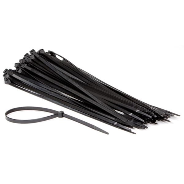 Nylon Kabelbindersæt - 7,6 X 400 Mm - Sort (100 stk)