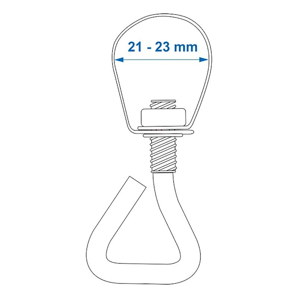 Putkenkiristin 21-23mm 4 kpl läpipainopakkauksessa