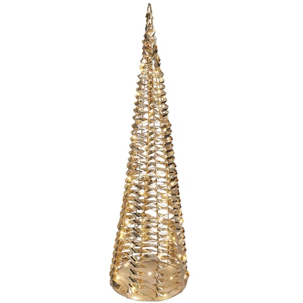 LED-julgran med kon, guld, 60 cm, timerfunktion