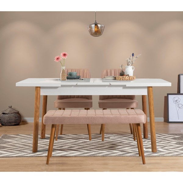 Utdragbart matbord Santiago Masa Atlantic White