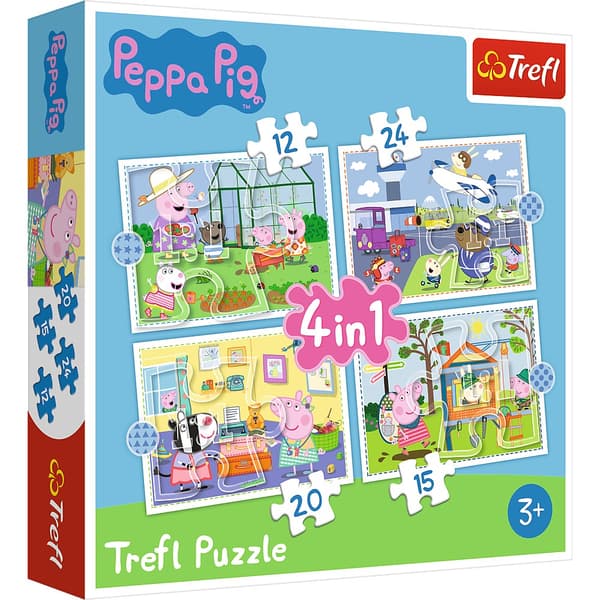 Peppa Pig 4-i-1 pusselset för barn