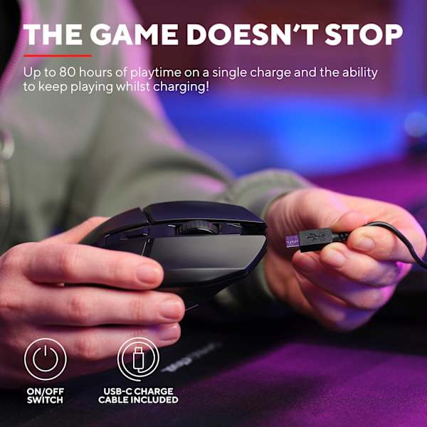 GXT 110 Felox Illuminated Wireless Gaming mus Sort