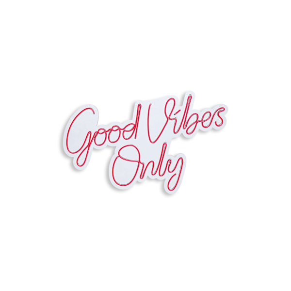 Dekorativ Plast Led-belysning Good Vibes Only 2 - Rød
