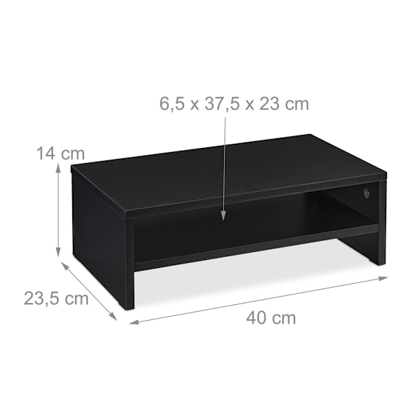 Monitorstativ svart