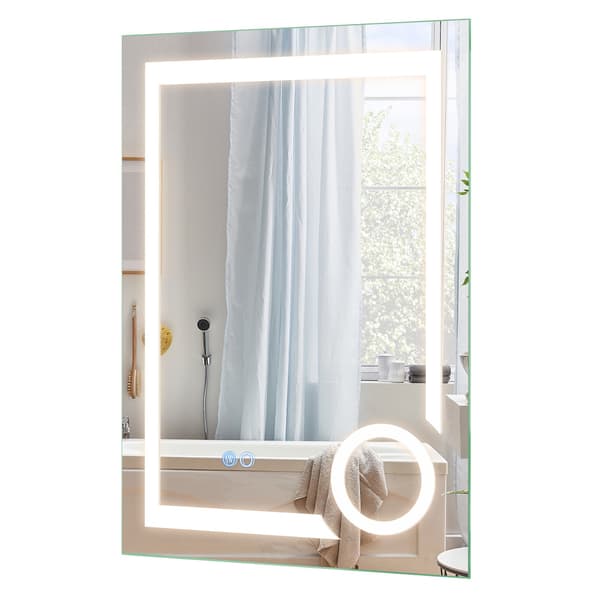 LED-badrumsspegel med imskydd, 3x förstoring, 70x50 cm