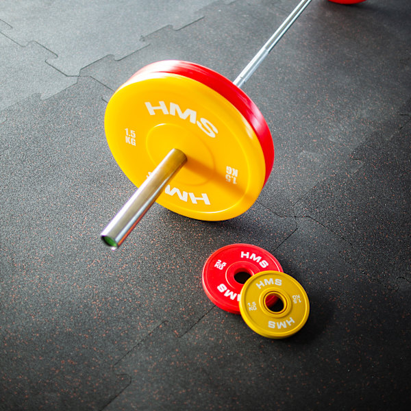 Olympiska viktskivor, 2 x 5,0 kg, vit PE