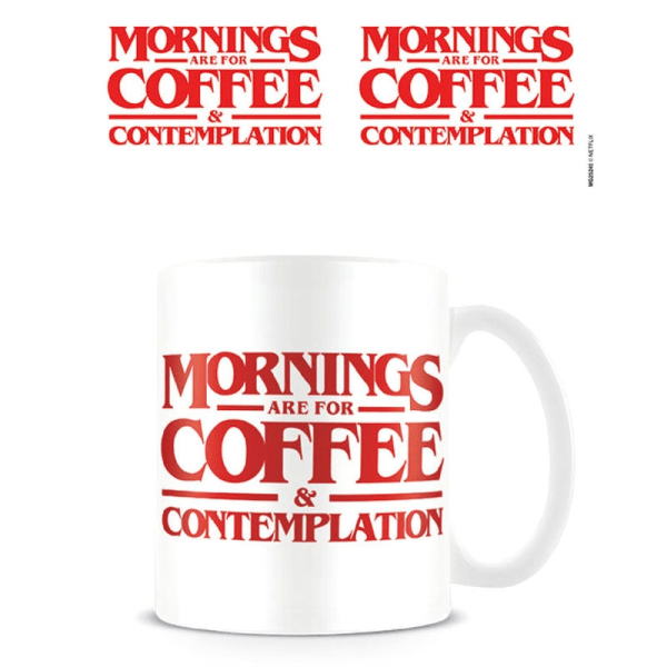 Stranger Things Morgon är för kaffe mugg