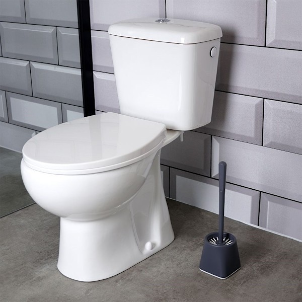 WC-borste med behållare i grafit, enkel design
