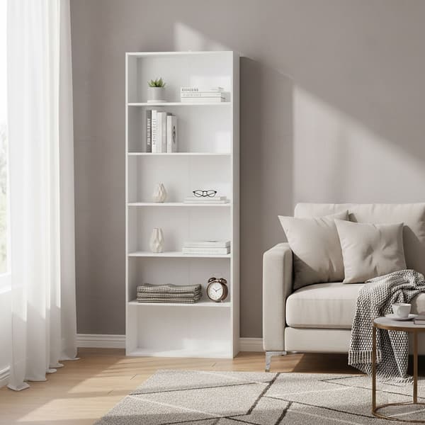 Vit justerbar bokhylla, 100 cm