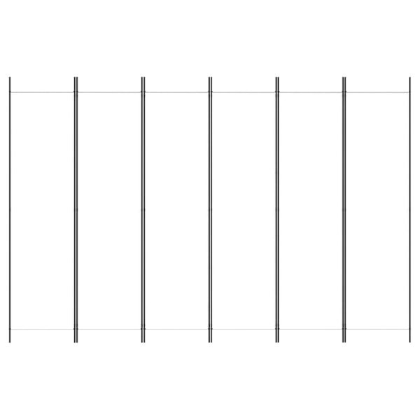 Paravento 6 pannelli in tessuto bianco 300x200 cm