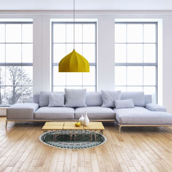Rundt tæppe med mandala design