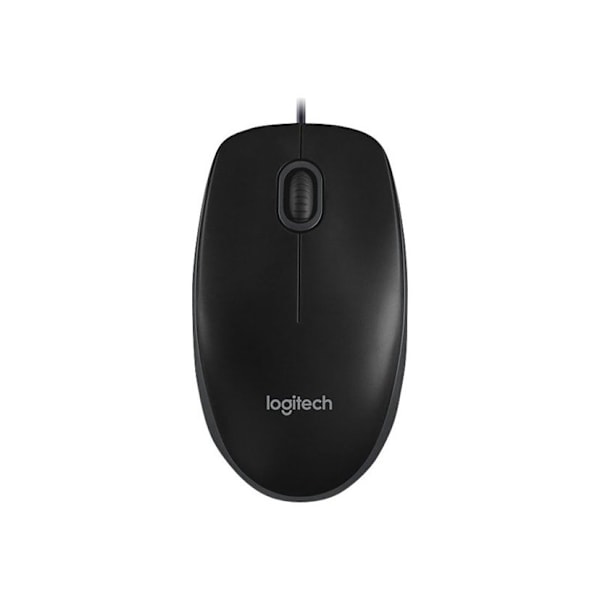 Logitech B100 optisk mus - sort Sort