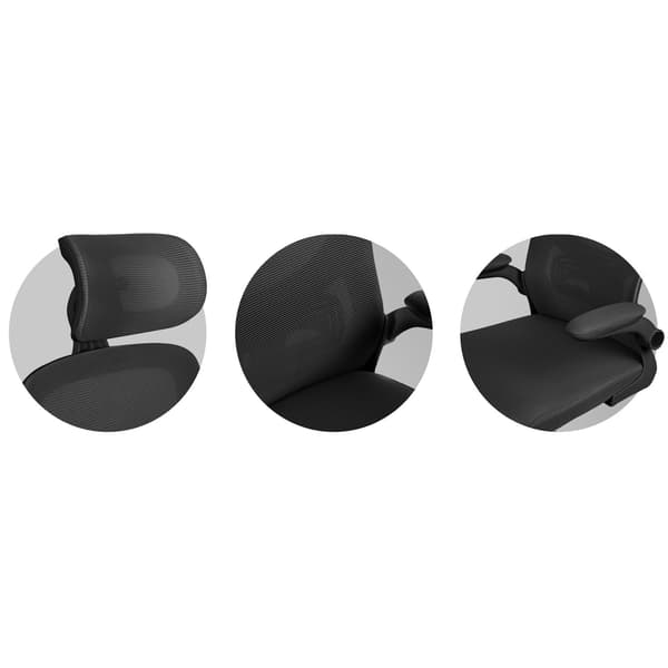 Sofotel Mässing kontorsstol i mikromesh, svart