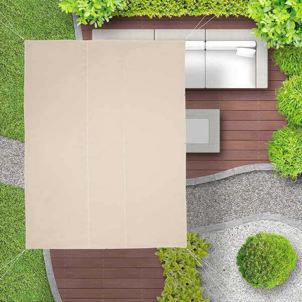 Rektangulära Beige Shade Segel, UV-skydd, Uteplats Användning