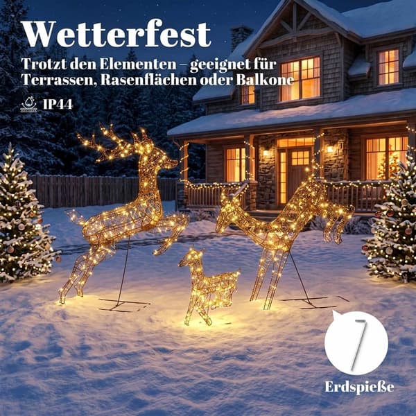 Julrenset för utomhusbruk med 200 LED-lampor och timer