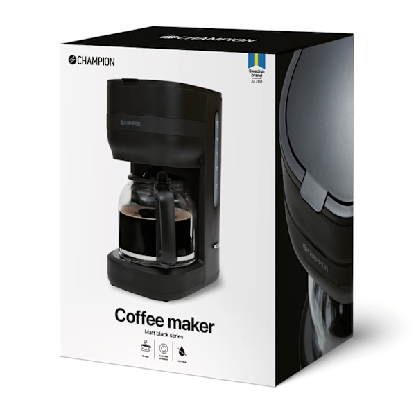 Kaffemaskine 12-kop/1,5L KB300 Mat sort