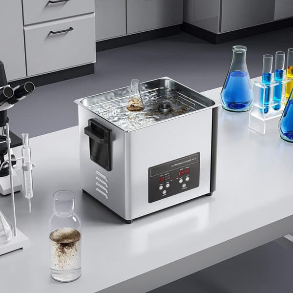 10L ultralydsrenser 40kHz, opvarmet, digital timer