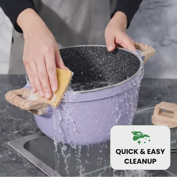 Granit nonstick saucegryde 18 cm, glaslåg