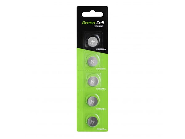 Green Cell CR1620-batterier 70mAh, 3V, 5-pack