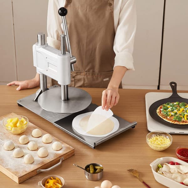 Manuel pizzadejpresse, 23 cm, 100 bagepapirsplader