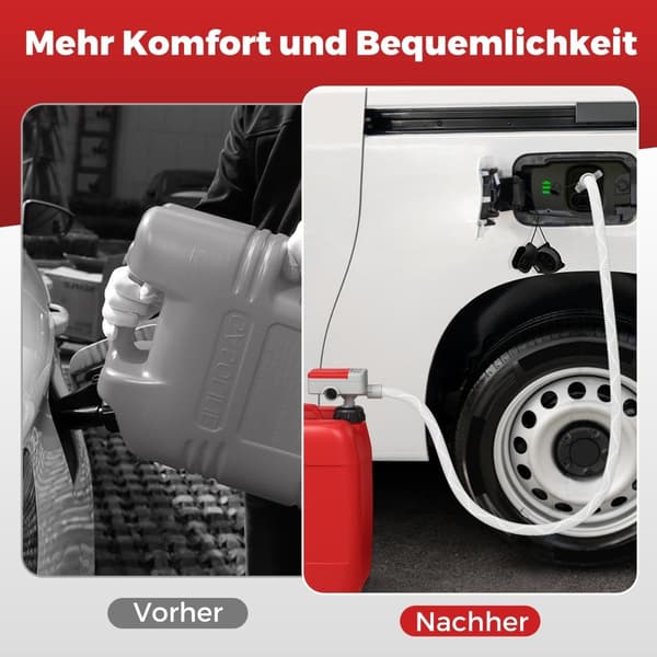 Bränsleöverföringspump med automatisk stoppsensor och 3 adaptrar
