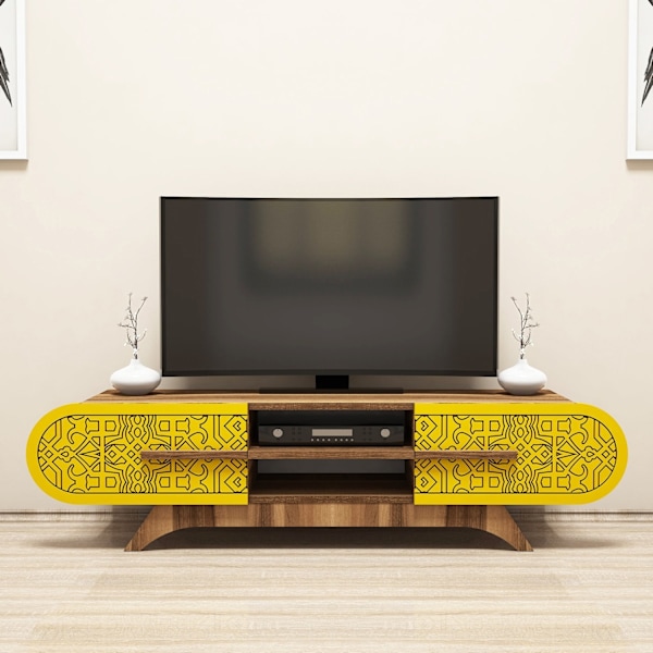 TV Unit Defne - Valnød Gul