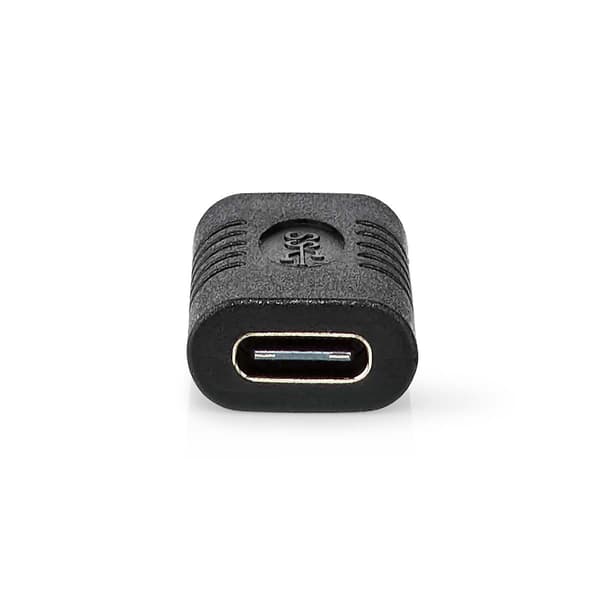 USB-C™ Sovitin | USB 3.2 Gen 2 | USB-C™ Naaras | USB-C™ Naaras | 4K@60Hz | 10 Gbps | Pyöreä | Niklattu | Musta | Kirjekuori
