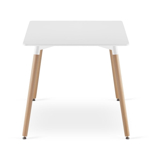 Rektangulärt matbord i trä 120cm x 80cm - vitt