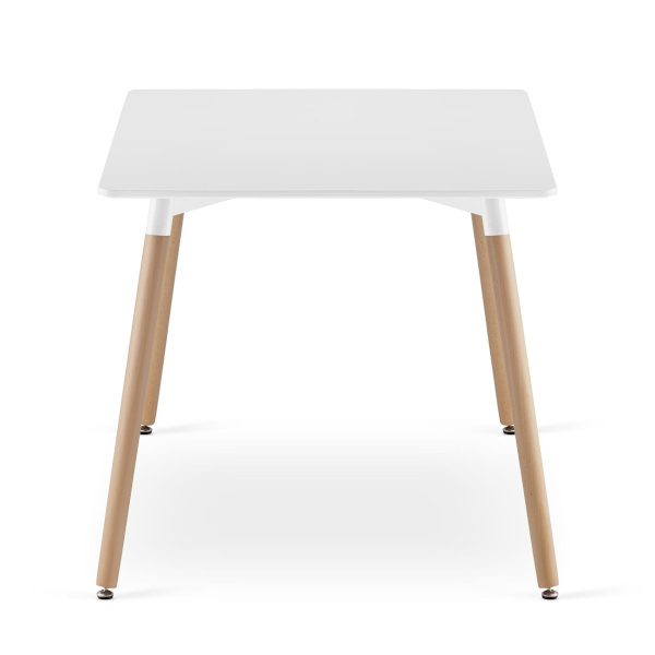 Rektangulært spisebord i træ 120cm x 80cm - hvidt