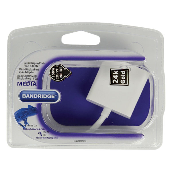 Mini Displayport-Kabel Mini DisplayPort-hane - VGA Hona 0.20 m Vit
