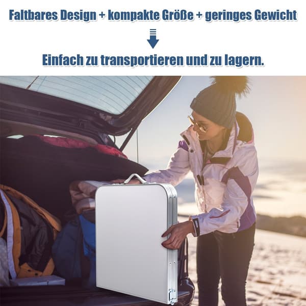 Camping Klapptisch Alu, 2 Höhen, Großer Staurum