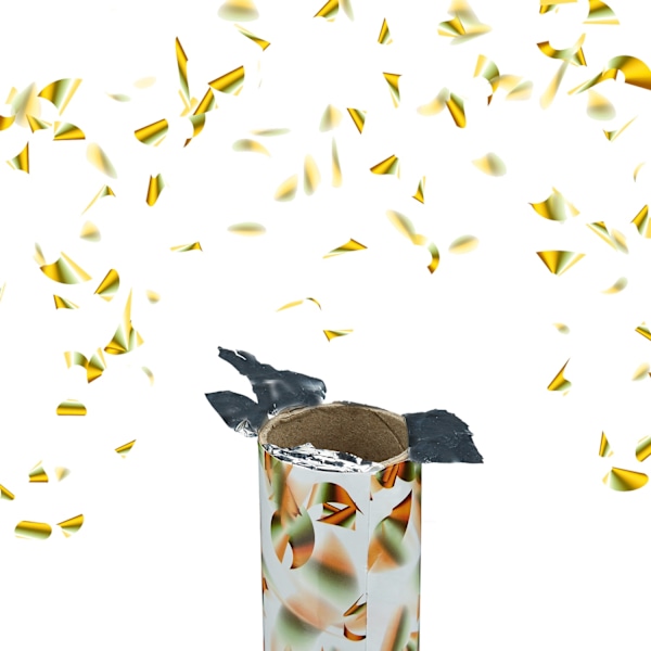 uppsättning med 12 Party Poppers "Gyllene regn" 40 cm