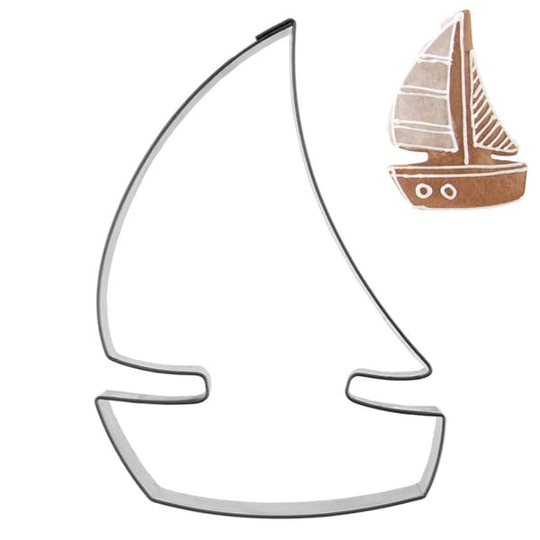Cookie cutter stål sejlbåd 8,5 cm