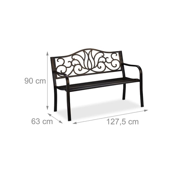 Antiikkityylinen puutarhapenkki