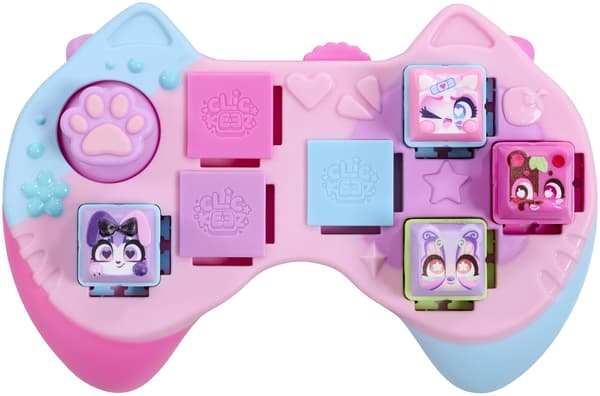 Fidget-kontroller med klickbara knappar och nyckelring
