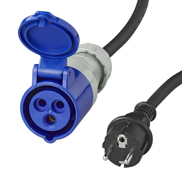 Adapterkabel 40cm 3x2,5mm² fra Schuko stik til CEE