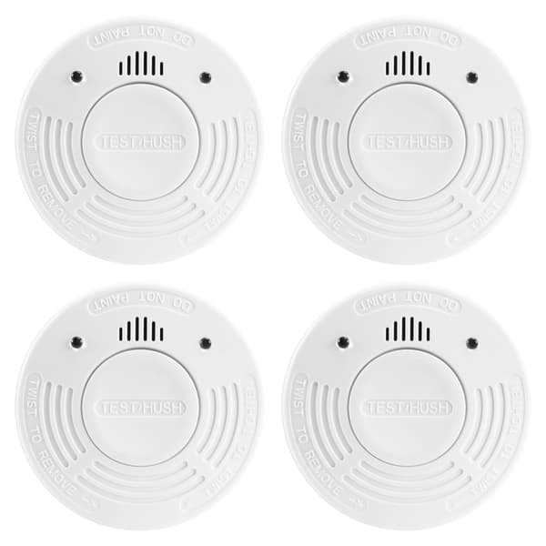 Rökdetektor 4-pack, 10 års batteri, vit