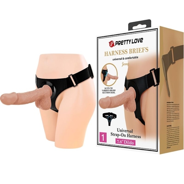 Pretty Love - selebyxa Universalsele med dildo Jerry 21,8 Cm Naturlig