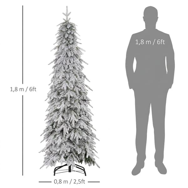 Konstgjord julgran 180 cm med snö och 600 grenar