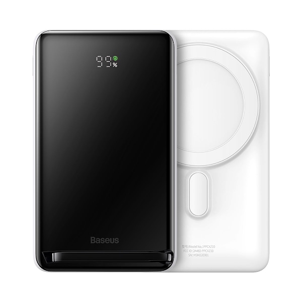 Powerbank langattomalla MagSafe-latauksella 10000mAh 20W USB-C-kaapeli 0,5m valkoinen