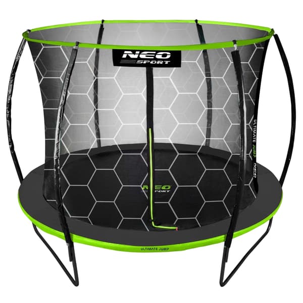 Profiltrampolin til haven 8ft/252cm med indvendigt beskyttelsesnet Neo-Sport