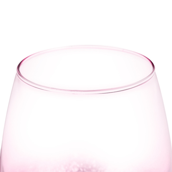 Vinglas utan stjälk set om 2 rosa