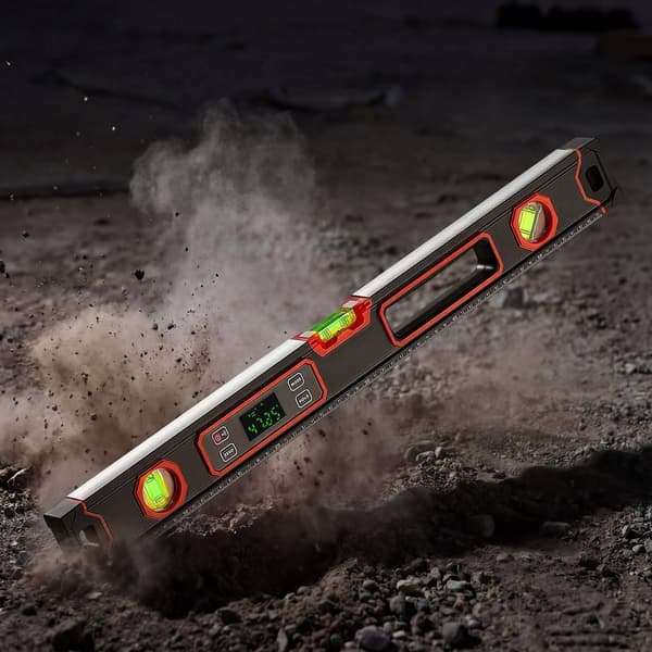 Digital vattenpass, 600 mm magnetisk, bakgrundsbelyst display, IP54