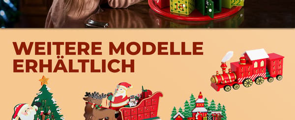 Træadventskalender, 25 rum, genanvendelig